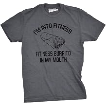 Fitness Burrito Funny Gym Sarcasm Workout Humor T Shirts for Men