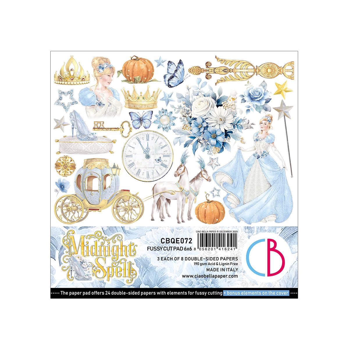 Ciao Bella Midnight Spell 6"x6" Fussy Cut Pad