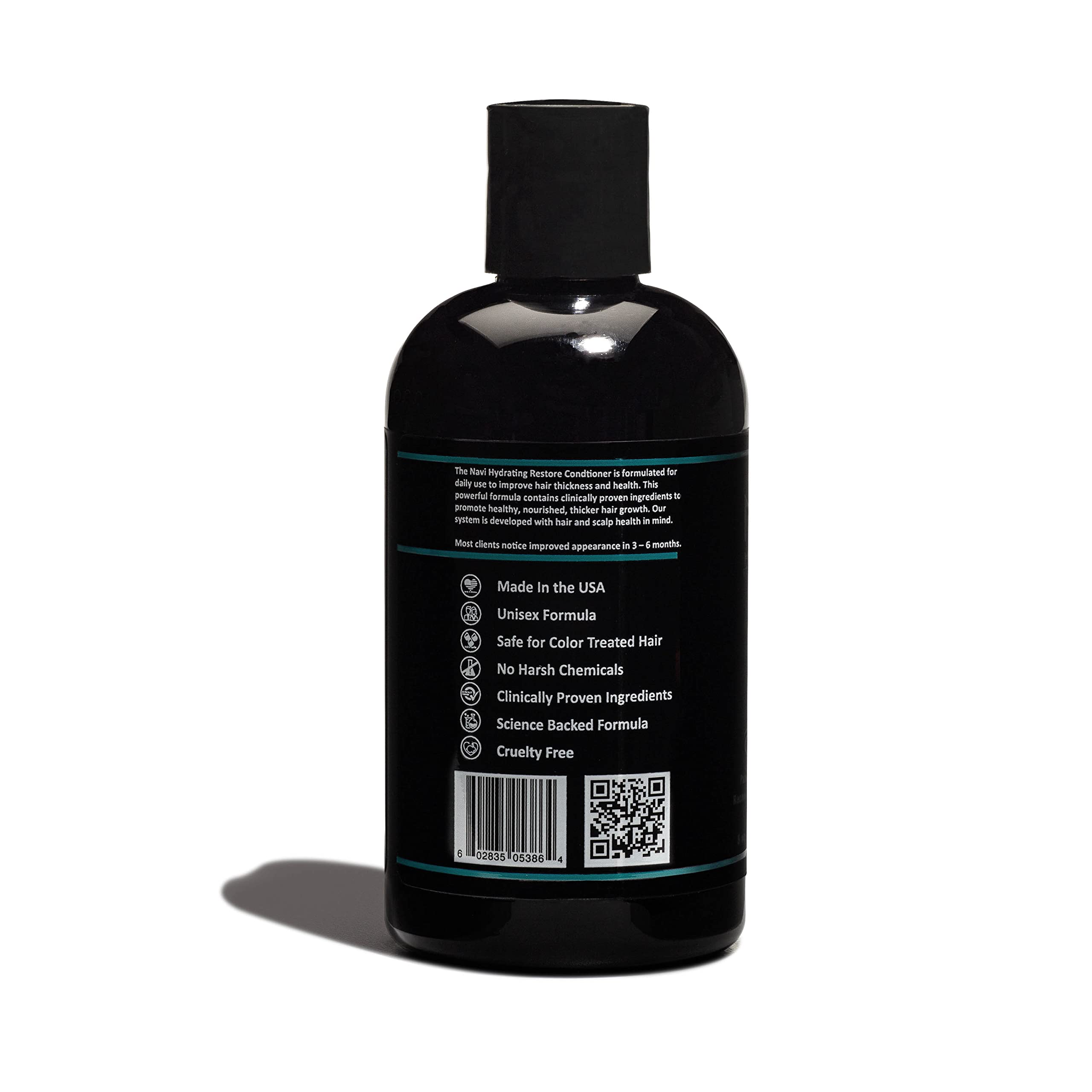 Navi Hair Loss Conditioner to Restore Hair Growth, Moisturizing Conditioner Safe for Color Treated Hair, DHT Blocker for Thinning Hair, Hair Regrowth and Thickening for Men and Women, 8 oz