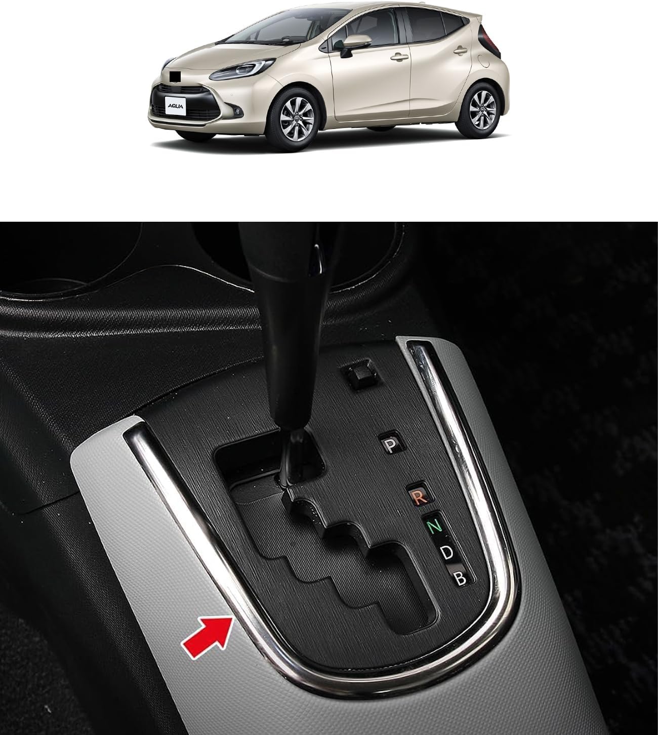 【Earth Car】 Новая Toyota Aqua эксклюзивно используется ДЛЯ AQUA NHP10 предыдущего поколения (H23.12-H26.11) Зеркальное покрытие из нержавеющей стали, внутренняя панель, аксессуары для интерьера, детали интерьера на заказ., фото 3