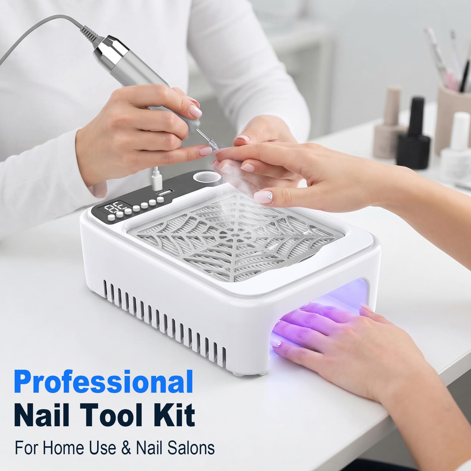 Fresa per Unghie Professionale 35000 Giri,per Gel, Acrilico e Naturali