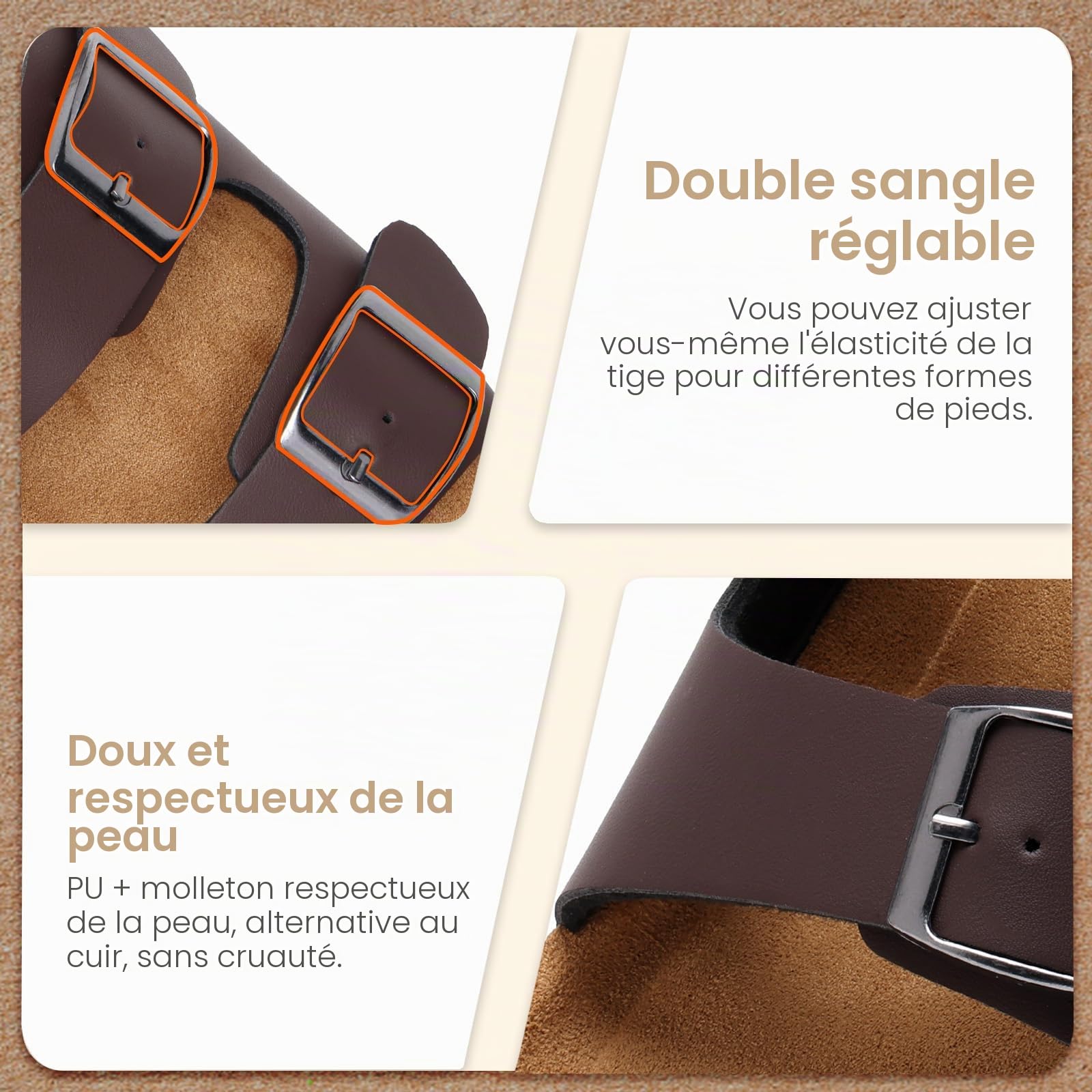 Torotto Mules Homme Sandale Confortables En Cuir Pour Homme Chaussures Pour La Maison Et Le Travail