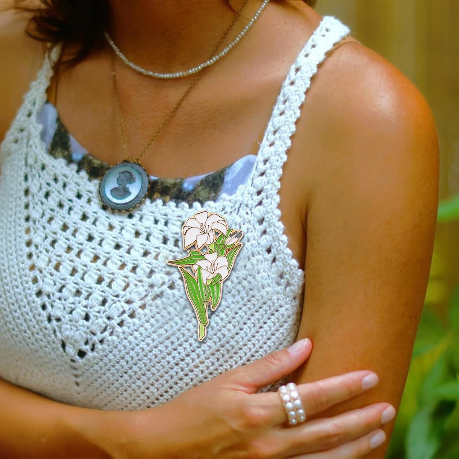 14 Packs Floral Enamel Pins Brooch Bulk, Metal Cute Flower Pins for Clothes Button Women Backpacks Aesthetic Cartoon Gifts Teacher Lapel - Image 4