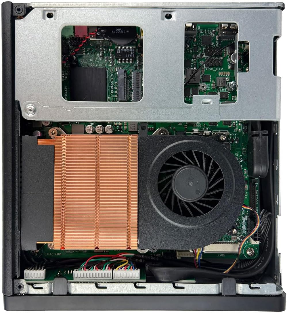 Envision M1 Barebones MiniPC: ASUS H610 DDR5 Mini-ITX | Intel LGA 1700 for 14th, 13th, 12th Gen | AX210 Wi-Fi | 120W PSU | Small Form Factor Compact Computer for Home, Office & Business Workstation