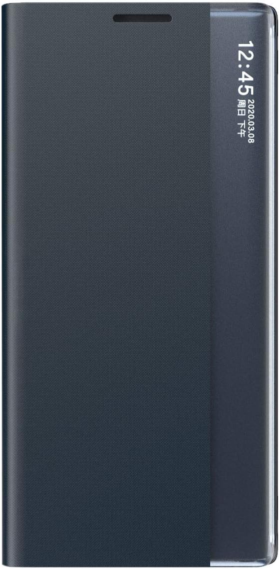 Hülle® Viewable Side Window Stand Function Flip Case Compatible for Huawei P Smart 2020/Huawei P Smart Plus 2019/Huawei Honor 10 Lite/Huawei Honor 20i (Dark Blue) - Image 3