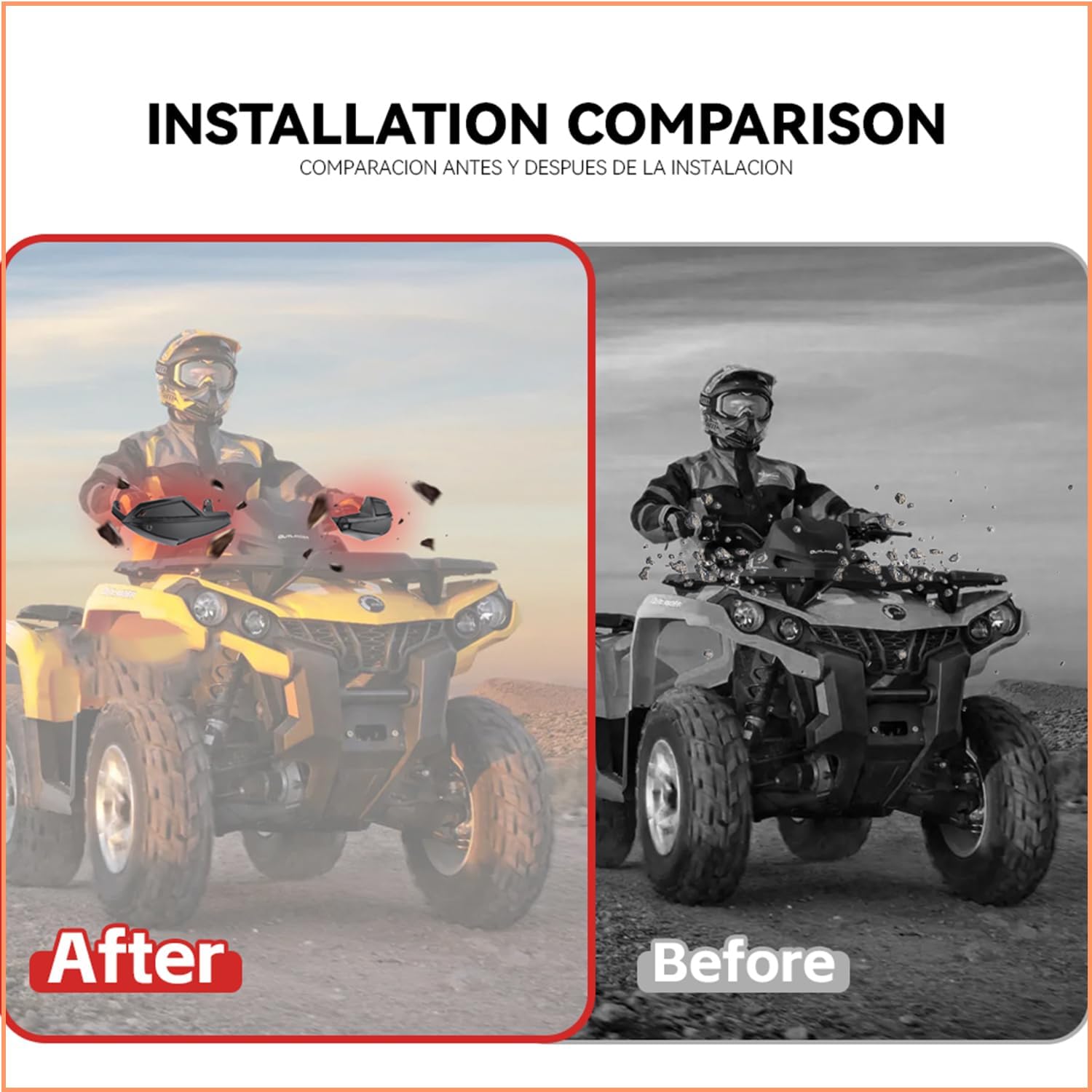 ATV Handguards Wind Deflectors Kit with Bracket for Can-Am Outlander 450 500 650 800 1000 Renegade DS G2 G2L G2S Motorcycle Guard Handlebar Air Protector Kits Accessories