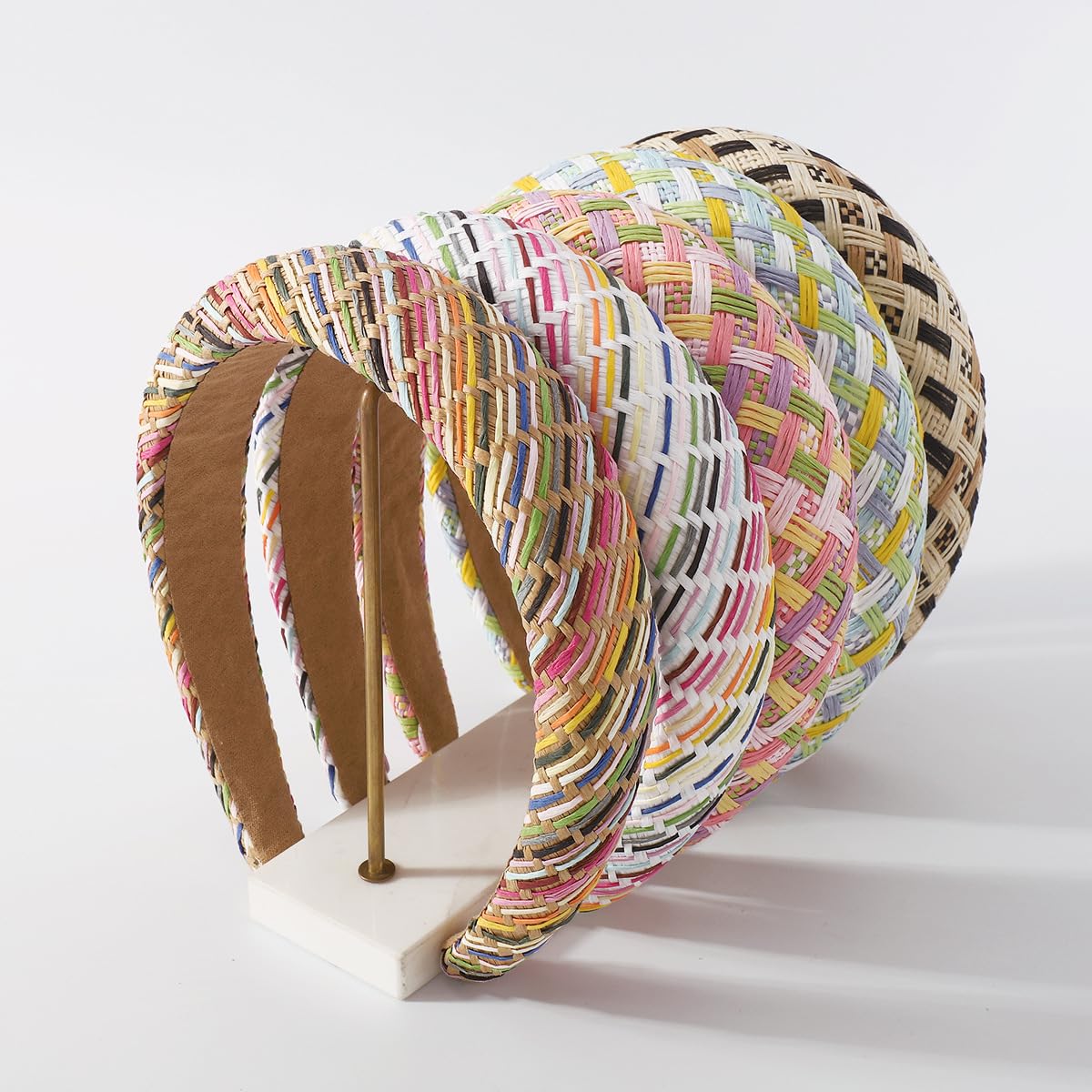 Amazon.com : 2PCS Raffia Knotted Headbands for Women Boho  display picture 2