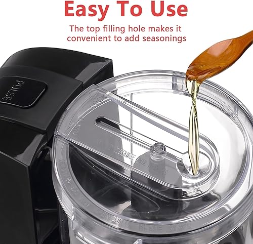 Miniatura 7 de Liebe&Lecker Mini procesador de alimentos, mini picadora de 1.5 tazas para cortar verduras, ajo, cebolla y carne