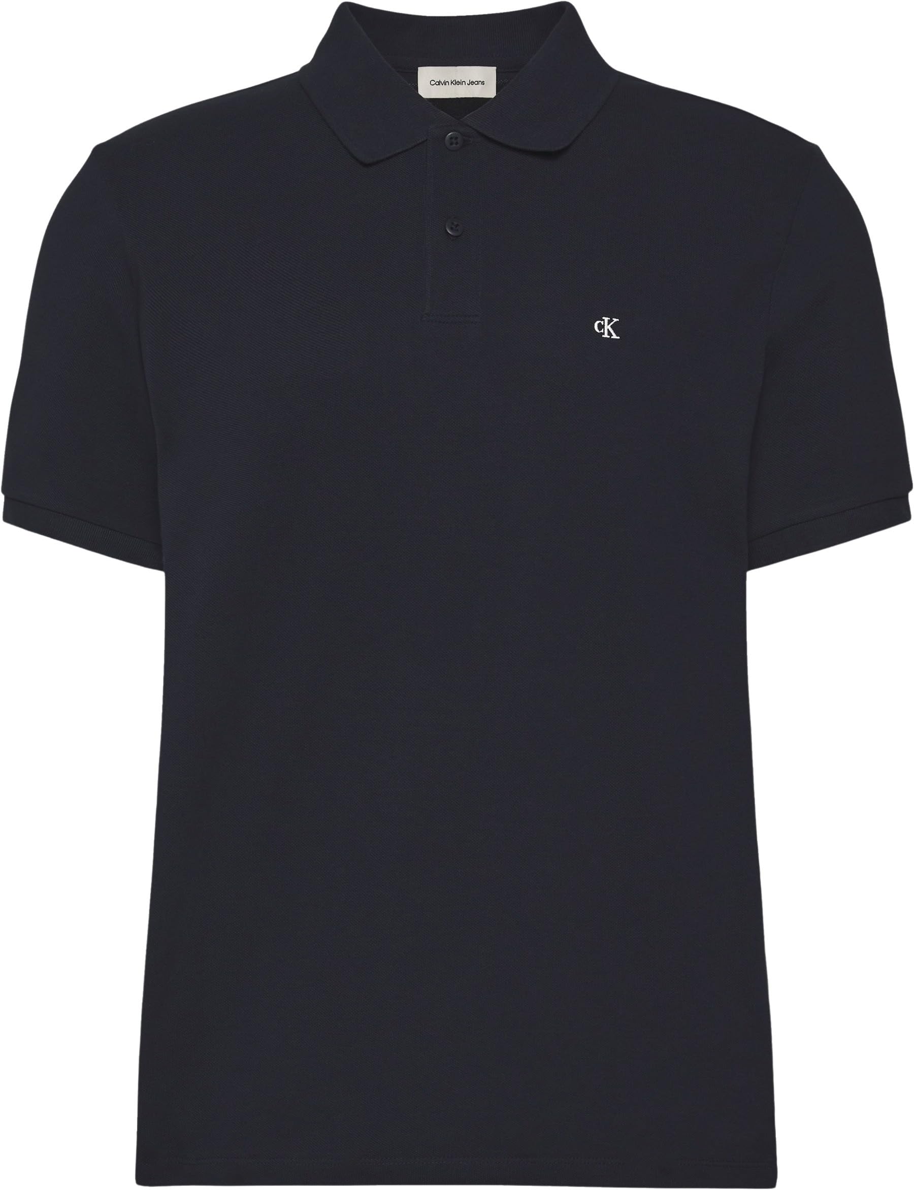 Calvin Klein Herren Poloshirt Kurzarm Monogram Pique aus Baumwolle