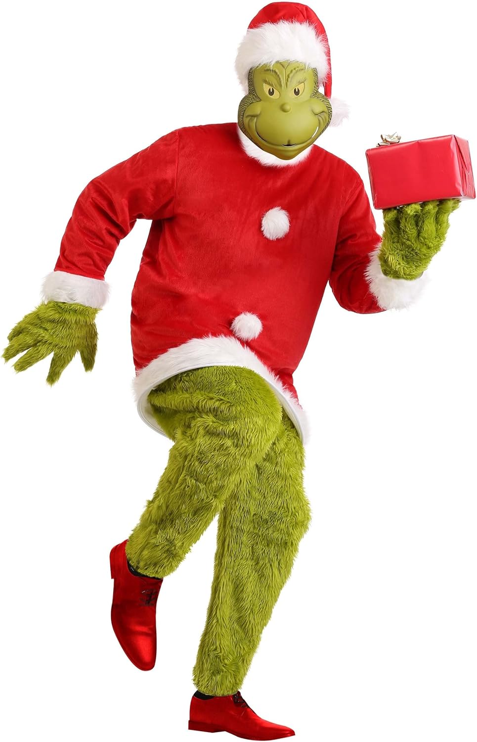 Dr. Seuss The Grinch Santa Deluxe Costume with Mask