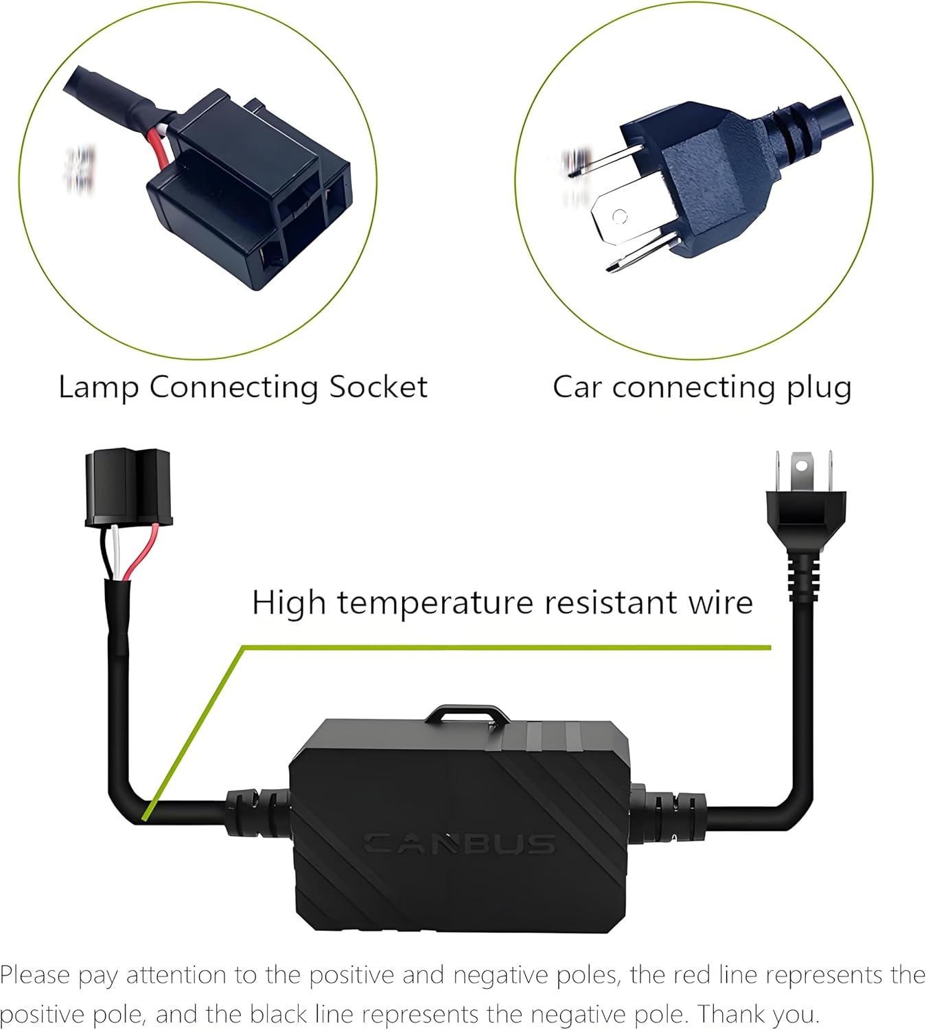 KOOMTOOM H4 9003 HB2 LED Bulbs CANbus Decoder - Anti-Flickering Harness Decoder/Dashboard Warning Error Free EMC Canceller Decoder for Headlights (H4)