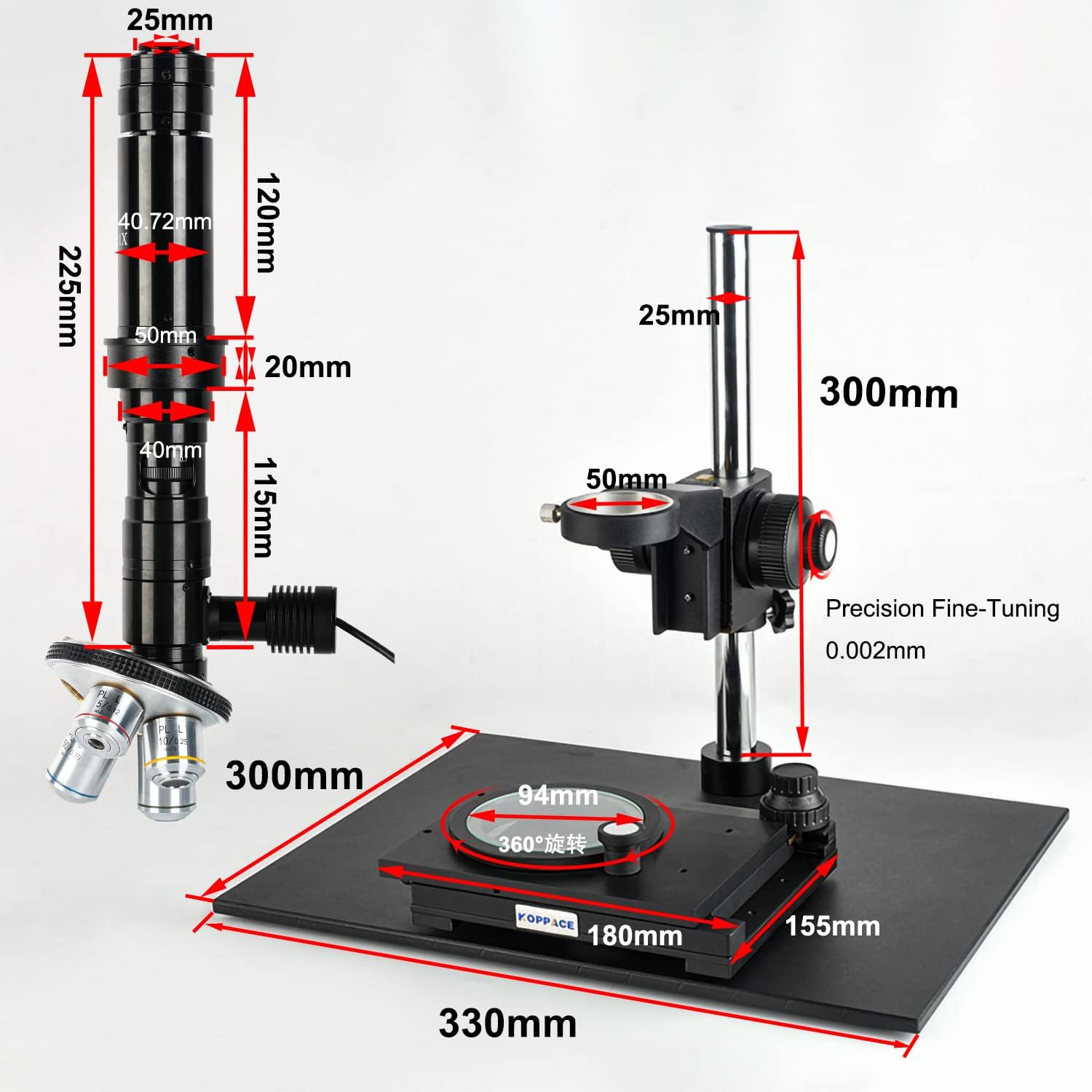 119X-7679X 2 Million Pixel Coaxial Photoelectron Microscope Infinitely Far Objective Can Take Photos and Video Measurements