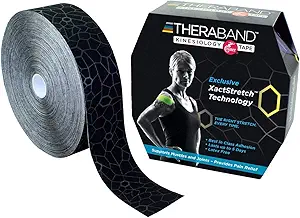 THERABAND Kinesiology Tape with XactStretch Indicator for Perfect Stretch and Application Every Time, Best in Class Adhesion, Water Resistant