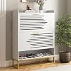 Spaco Shoe Cabinet for Entryway,Narrow Shoe Storage Cabinet with 2 Flip Drawers,Slim Hidden Shoe Rack Organizer with Metal Leg for Hallway