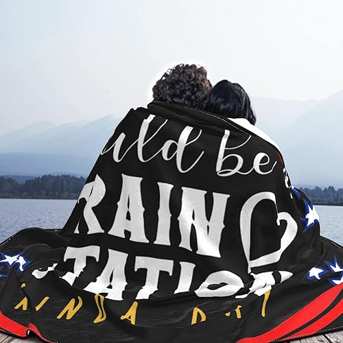 Miniatura 7 de CHASLI Could be a Train Station Kinda Day Manta de Felpa Suave y cálida para cama sofá y viaje 80x60