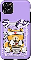 Vista 11 de Funda Kawaii para iPhone 15 Ramen Dog Shiba Ramen Fideos Estilo Japonés