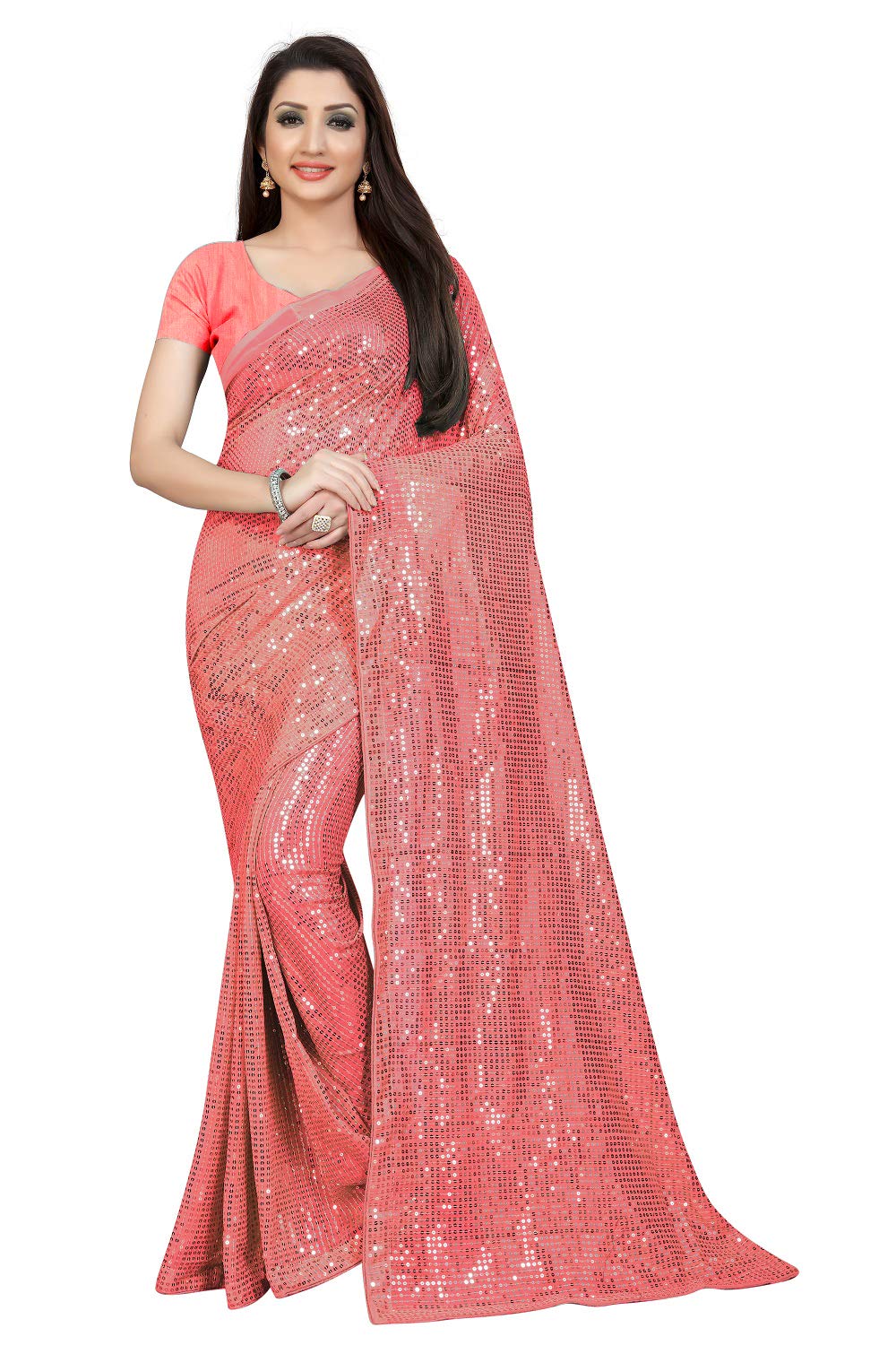 Florely Women's Pure Georgette Saree With blouse piece