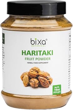 bixa BOTANICAL Haritaki Powder | Terminalia Chebula | 1 Pound / 16 OZ | Natural Bowel Cleansing | Ayurvedic Herbal Supplement | Gluten Free, Non-GMO, Steam Treated, Vegan, 100% Pure.
