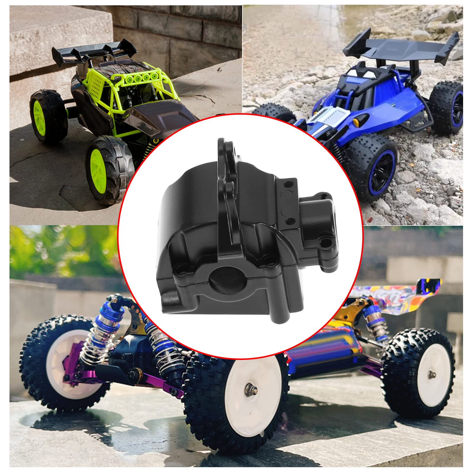 Tbest Getriebedeckel Aluminium Für WLtoys 144001 - Obere/untere Differentialabdeckung In Silber