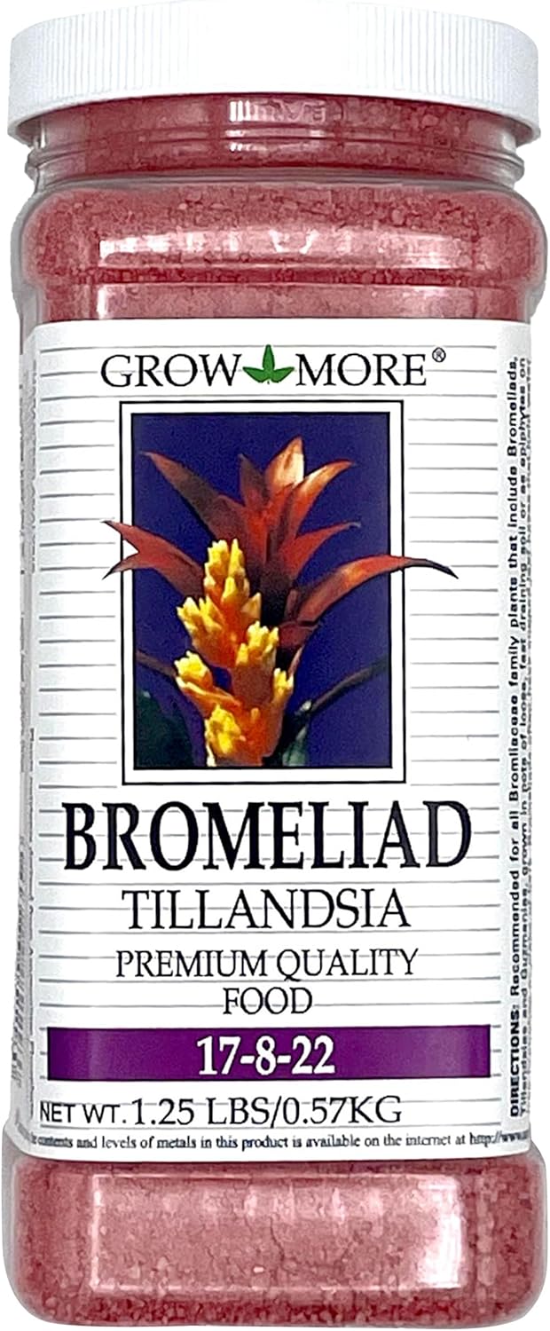 Fertilizante Grow More para Bromelias y Tillandsias 17-8-22 1.25 lbs