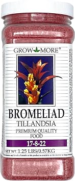 زراعة المزيد من Bromeliad Tillandsia Food 17-8-22 - 1.25 رطل من سماد مصنع الهواء القابل للذوبان في الماء - سماد إطلاق بطيء للنباتات الخارجية والداخلية - غذاء مصنع الهواء للنمو النابض بالحياة والازدهار