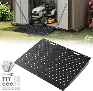 StellarStar 36" x 48" Shed Ramp for Riding Mower, Large Drainage Hole(2PCS)