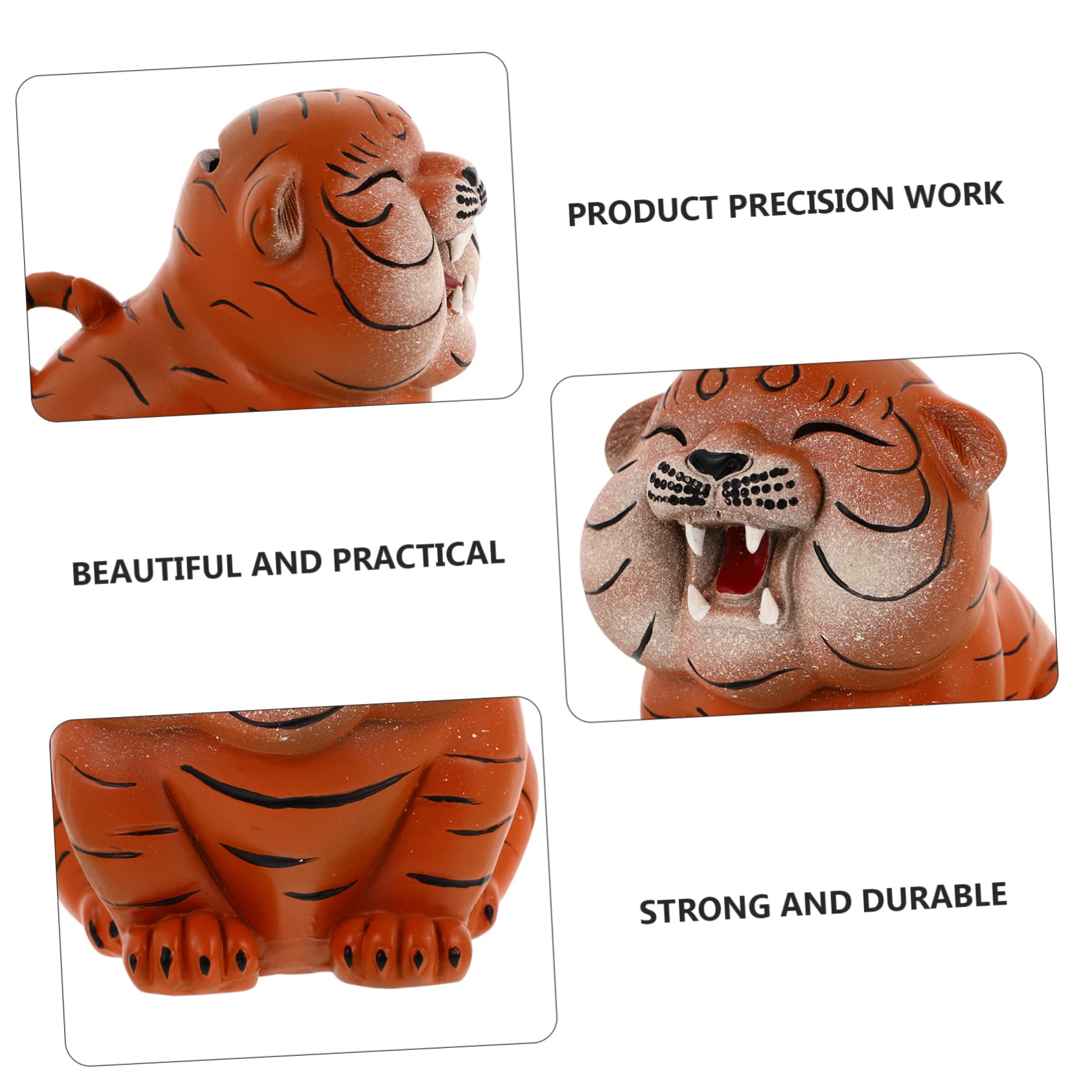 minkissy Kreative Tiger Spardose aus Keramik mit Funktionaler Münzaufbewahrung und Dekorativem Charme Geschenk zum Neujahr und Hübsche Schreibtischdekoration für Kinder