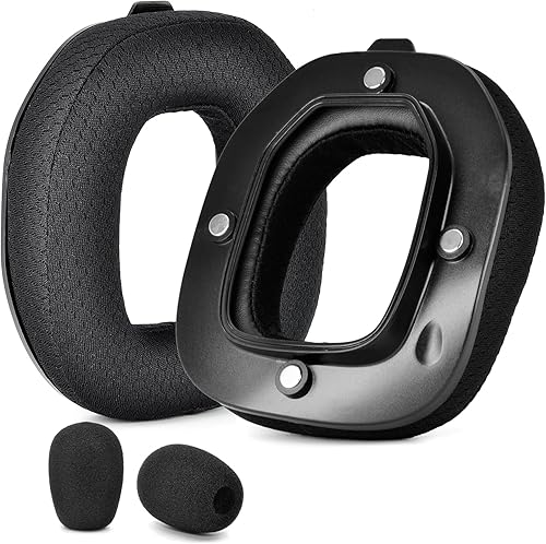 Miniatura 9 de Almohadillas para los oídos y espuma de micrófono A40 TR - Cojines de repuesto compatibles con auriculares Astro A40 TR, almohadillas para los