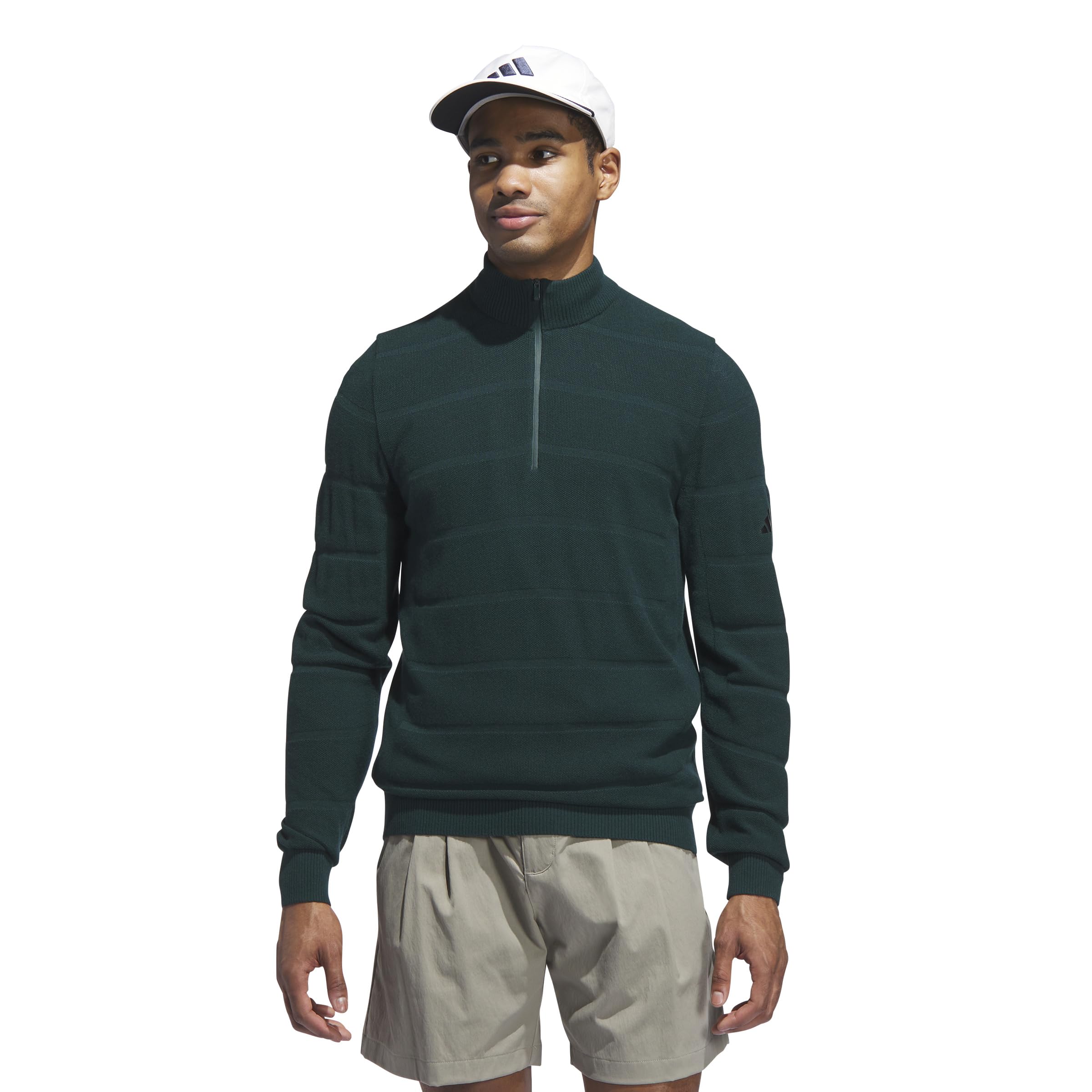adidas Men's Ultimate365 Tour Wind Knit Quarter-Zip Jacket