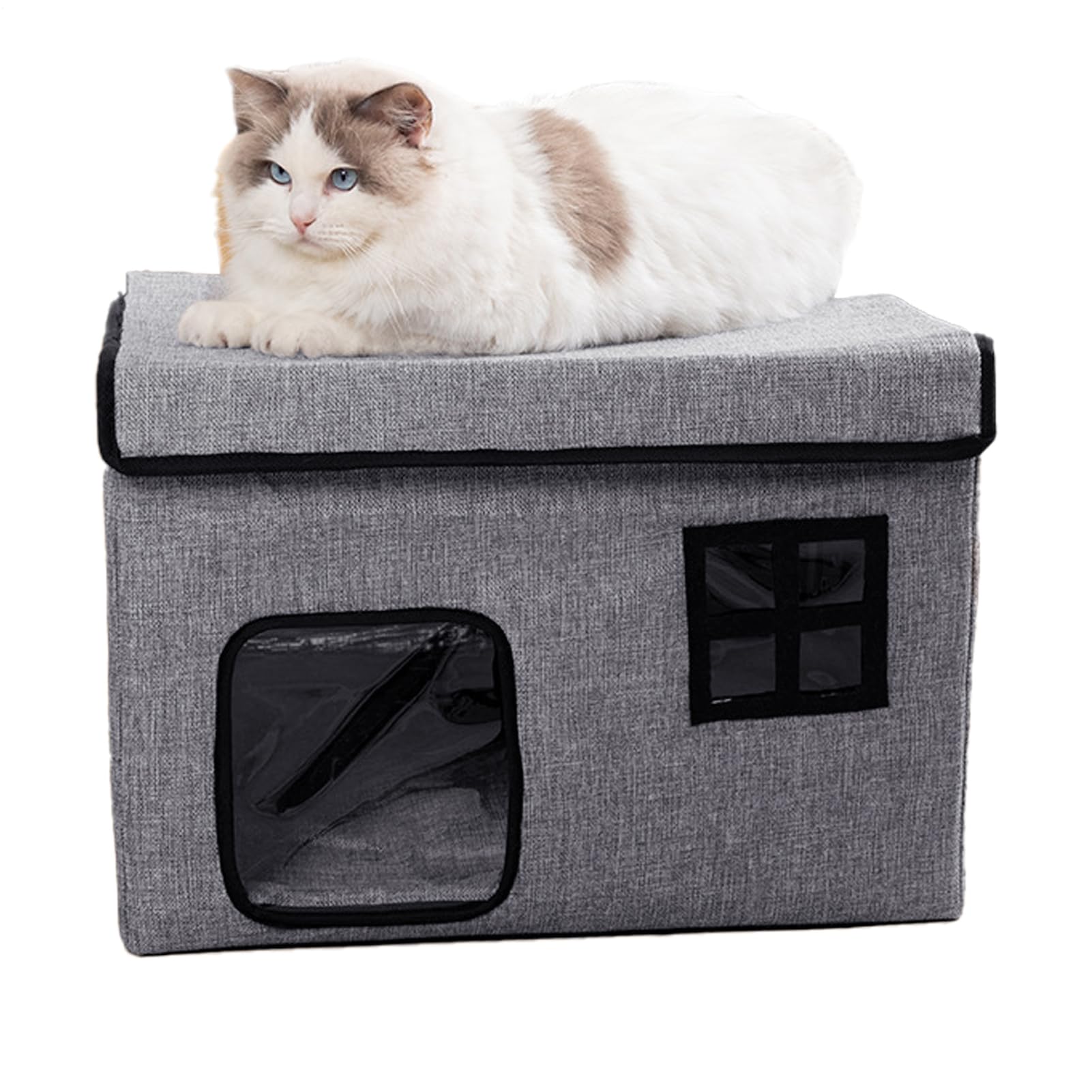 Cueva para gatos exterior desmontable cómoda casa para perros pequeños y patio