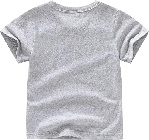 Miniatura 2 de M RACLE Camiseta de manga corta para niños pequeños (excavadora, 5T), Gris