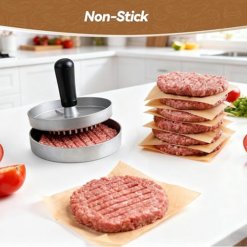 Miniatura 4 de 360 unidades de hojas de papel para hamburguesas resistente de 6" x 6" para separar hamburguesas, cuadrados de papel pergamino sin blanquear