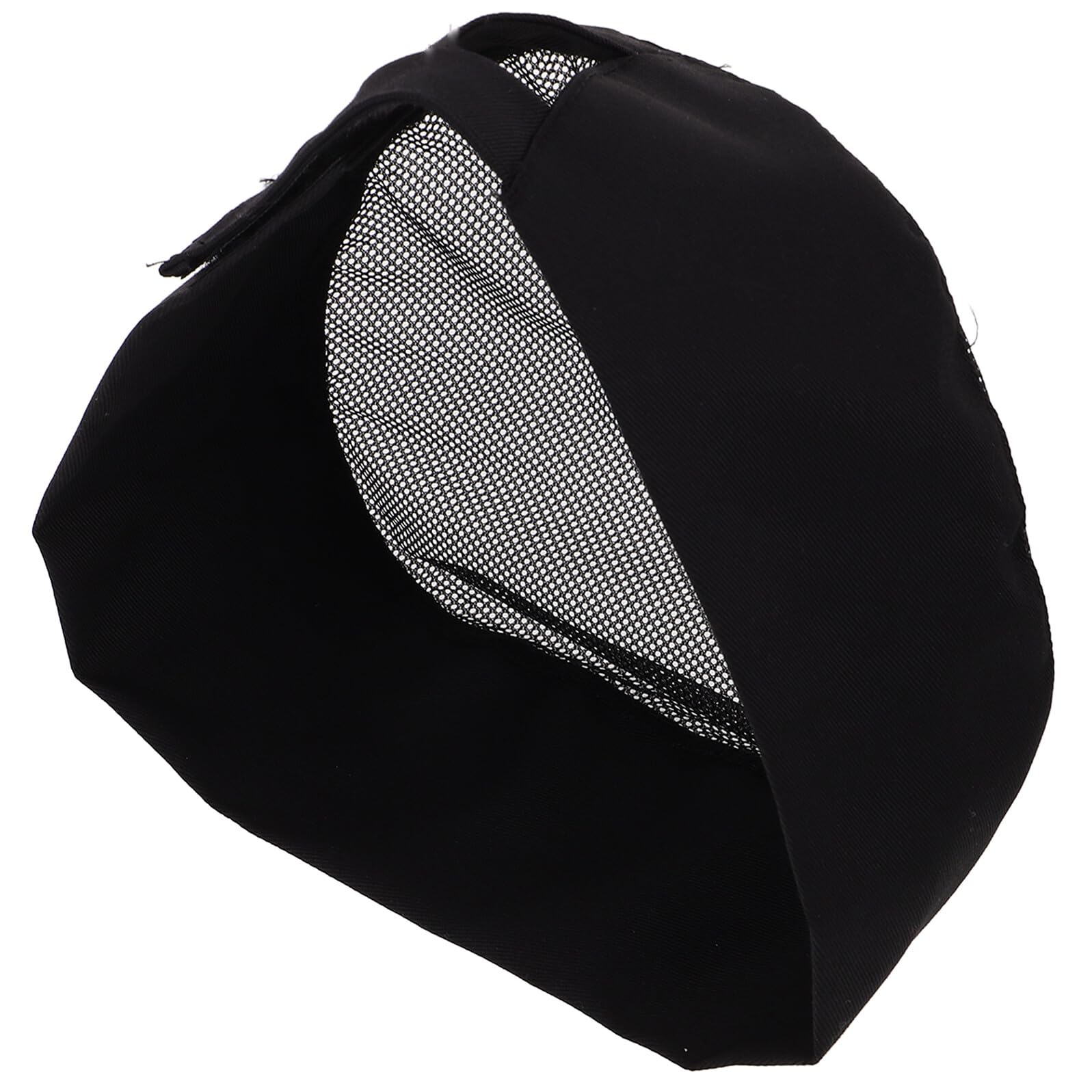 VALICLUD 4 Piezas Gorros de Chef Unisex con Malla Transpirable para Cocina Profesional Unidades Negras de Algodón y Poliéster para Restaurantes y Hoteles