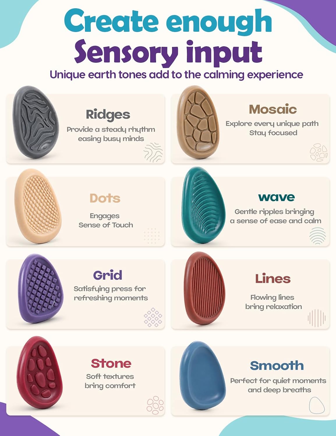 KLT Fidget Toys Bulk for Adults: 100 Pack Sensory Worry Stone image 4