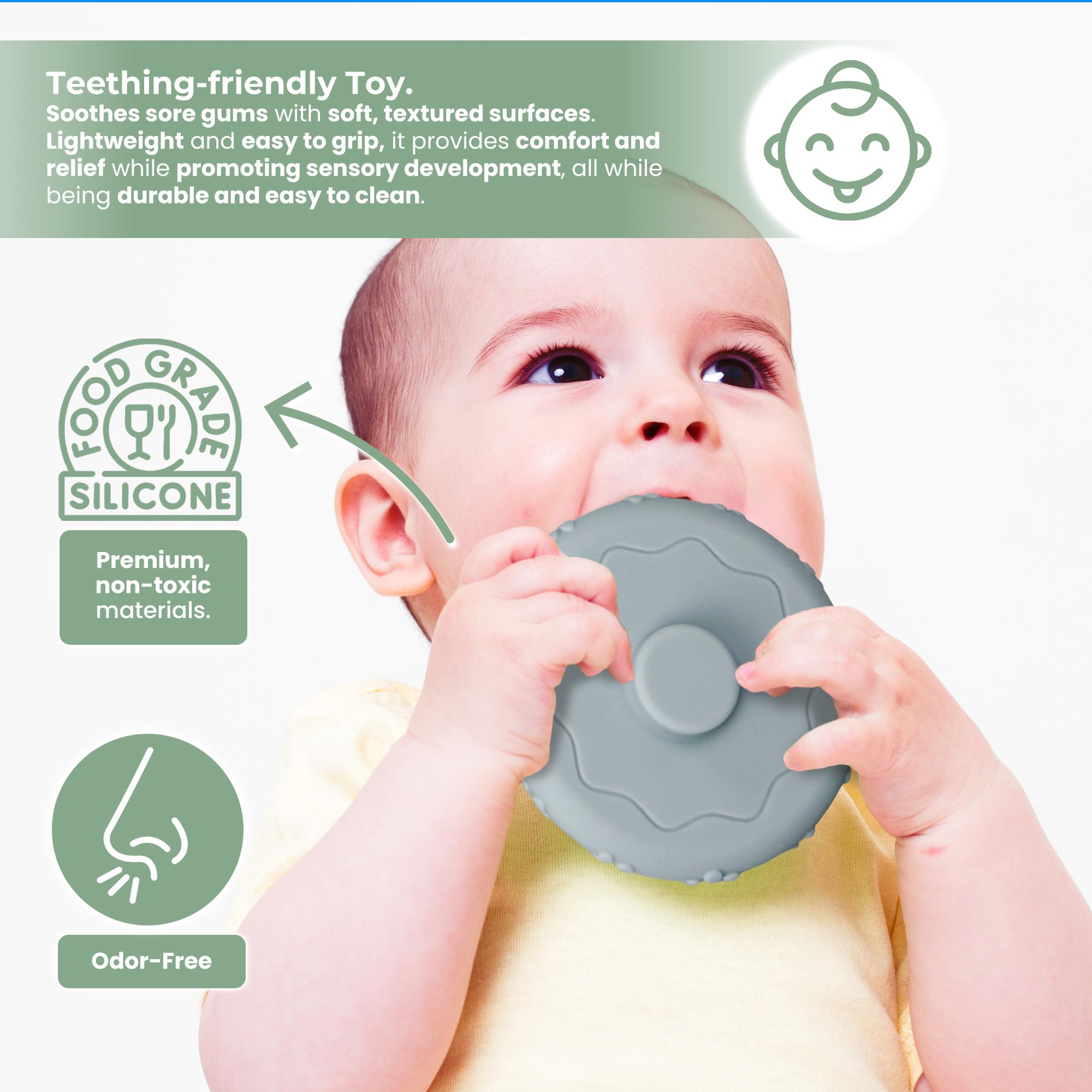 Kyoot Stacks of 7 Circles Silicone Stacking Rings Nesting Stacker Ring Tower BPA-Free Teething Toy Baby Montessori Sensory Early Learning Toys for Babies - Image 2