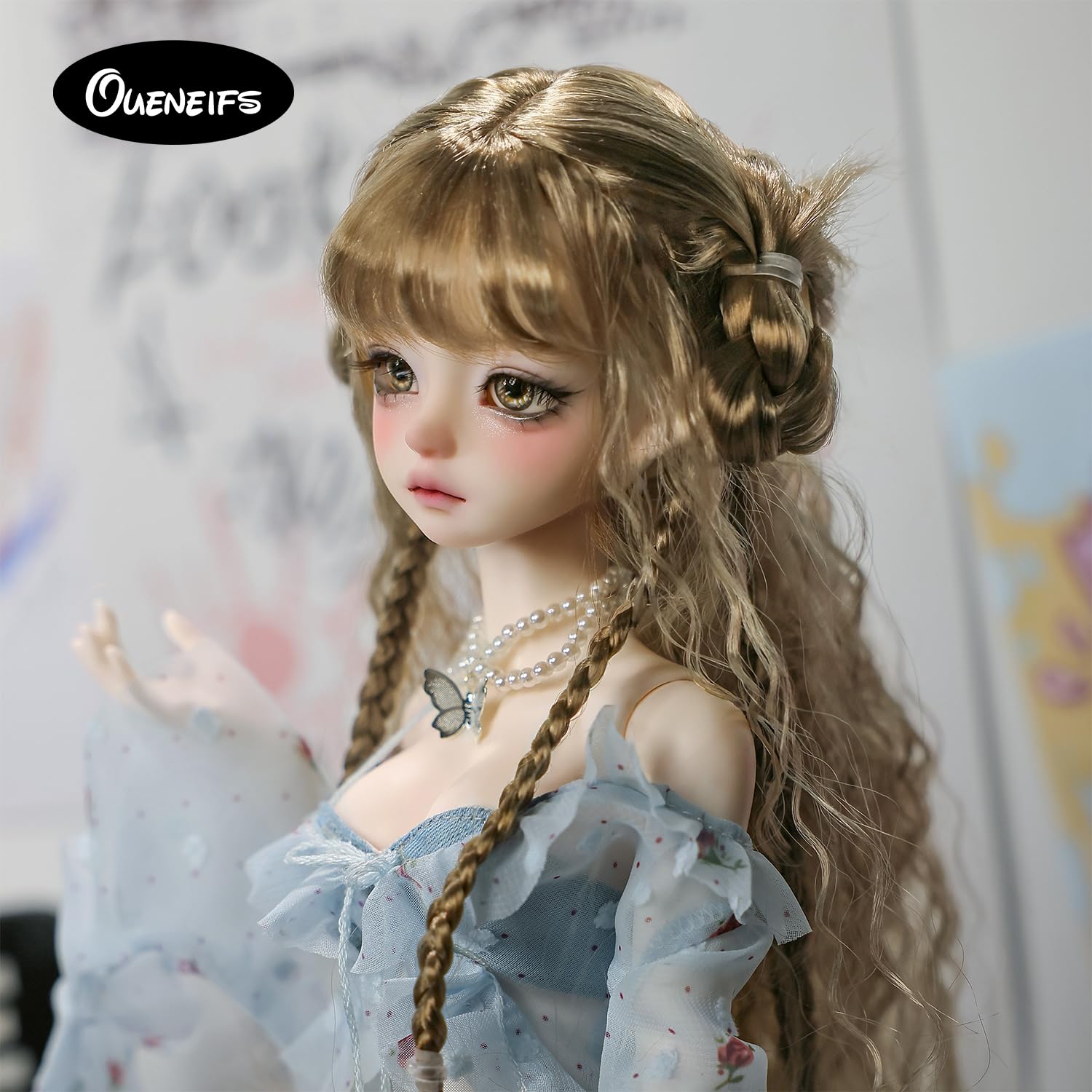Oueneifs 1/4 Kikyou D Bjd Puppe Fullset Fashion Y2k Stil Harz Spielzeug langes glattes Haar (ohne Frisur)