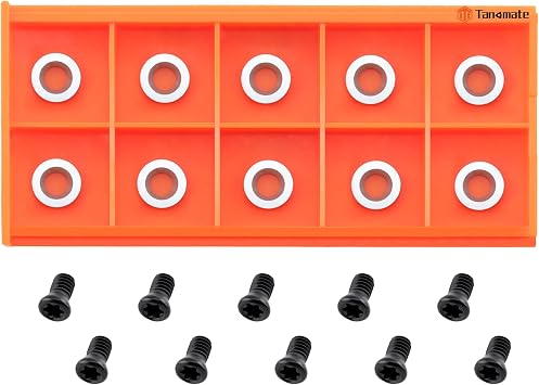 Ci5 8.9mm1/3 inch Round Replacement Carbide Cutter Inserts for Hollower Wood Turning Lathe Finisher Tools, 10 pcs