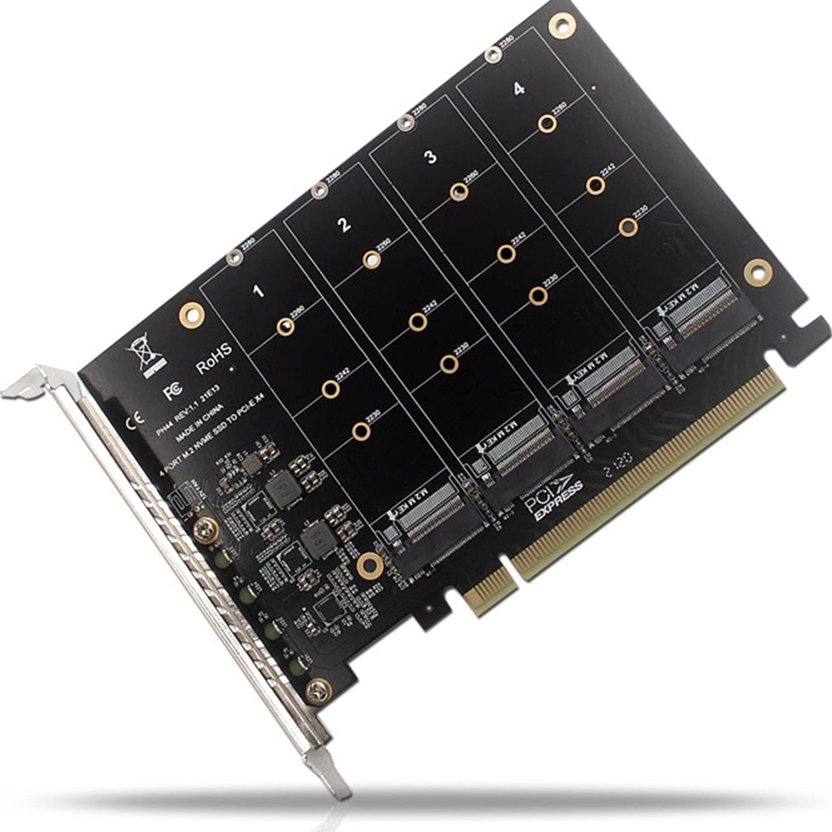 4X PH44 NVME 4-Dyskowa Karta Macierzy Karta Macierzy z Dzielonym Sygnałem PCIE