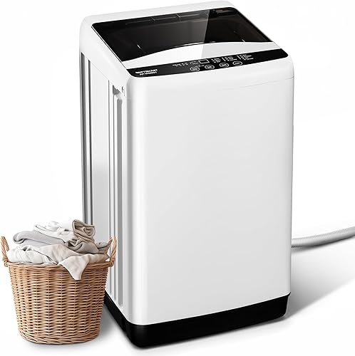 Lavadora portátil - Lavadora compacta para el hogar, para apartamentos, carga superior, completamente automática, pequeña lavadora de ropa con bomba
