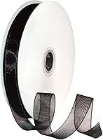 Vista 5 de Morex Ribbon 91803/100-609 Cinta de nailon Organdy, 5/8 pulgadas por 100 yardas, color rojo