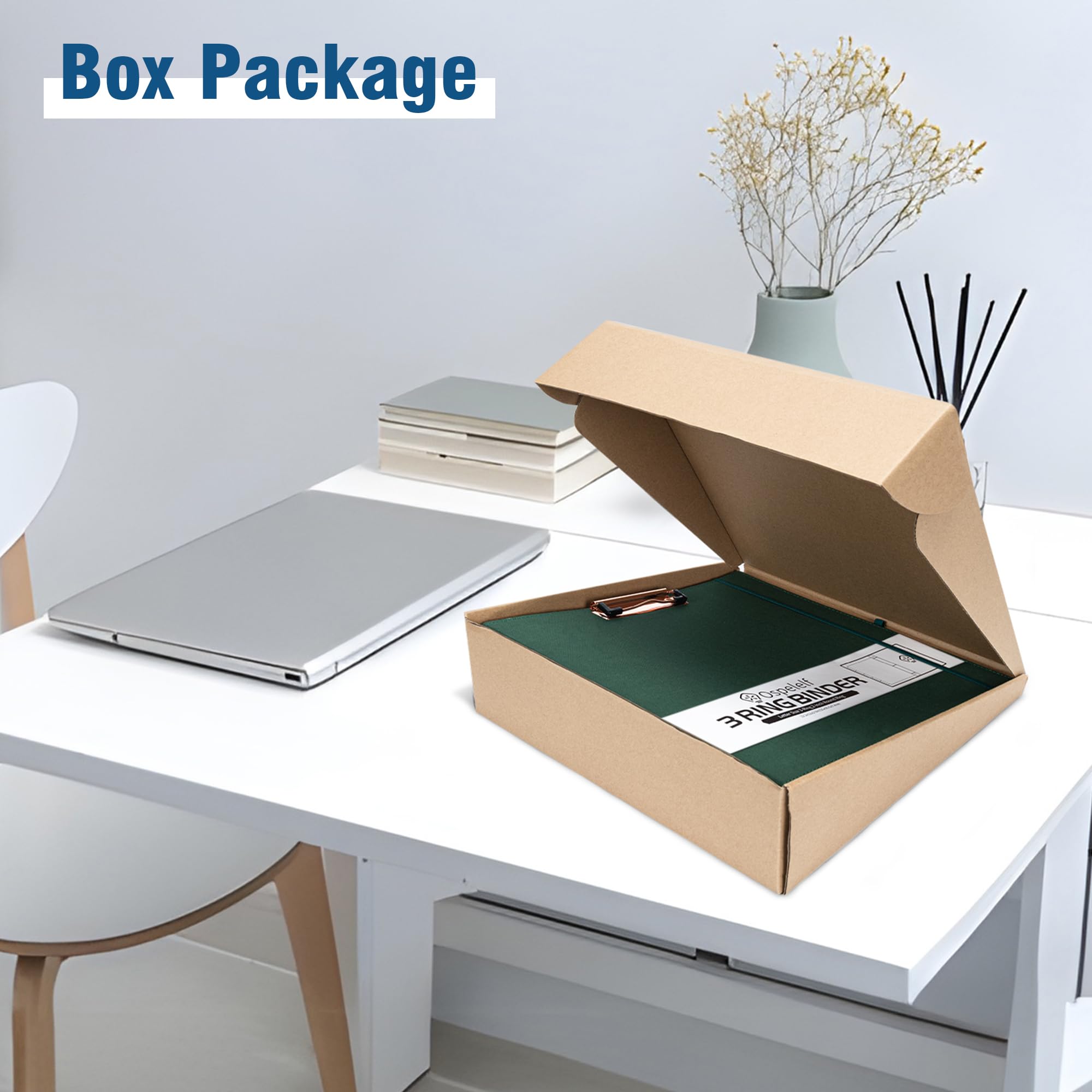 Ospelelf Organizer per raccoglitori a 3 anelli da 5 cm, con custodia con cerniera, portablocco in lino per lettere (27,9 x 21,6 cm), 5 cartelle in plastica con 10 tasche, raccoglitore scolastico con