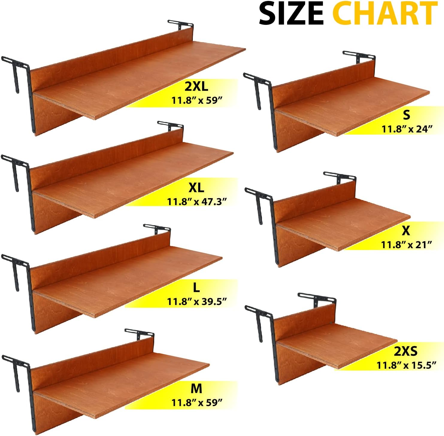 Balcony Bar Table for Railings, Balcony Folding Deck Table, Wooden Adjustable Hanging Deck Table for Patio, Apartment, Garden (Chestnut, 24" L x 11.8" W)