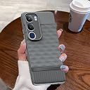 Pikkme Back Cover for Vivo Y19s / Vivo Y29 5G Camera Protection 3D Hexa Cube Design Silicone Protective Bumper Case (Grey) gallery image