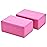 Fitvids Set of 2 High Density Yoga Blocks, 9x6x4 Each, Pair (Pink)