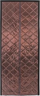 Magnetic Thermal Insulated Door Curtain Fit Door Size 32'' × 80'', Filled with Thicken Cotton, Center Opening Doorway Curtain Winter Waterproof Door Cover Keep Cold Draft Out, Coffee
