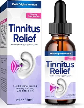 Premium Tinnitus Relief Drops for Ringing Ears, Natural Ear Tinnitus Relief Supplement for Buzzing, Liquid Hearing Support Formula, 2 Fl Oz