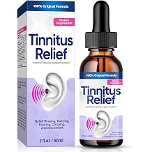 Premium Tinnitus Relief Drops for Ringing Ears, Natural Ear Tinnitus Relief Supplement for Buzzing, Liquid Hearing Support Formula, 2 Fl Oz