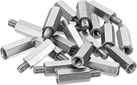 Vista 18 de PATIKIL M2x9mm+0.157 in Macho-Hembra Hex Standoff, paquete de 20 tornillos de acero inoxidable para placas base, cajas de computadora, placas