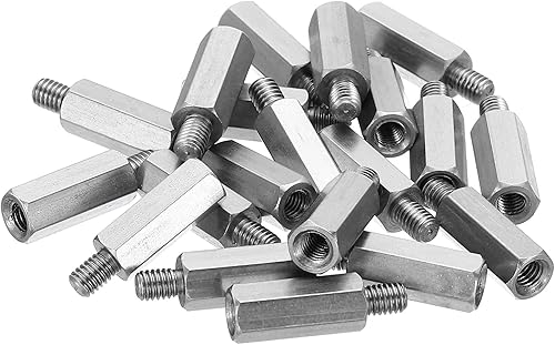 PATIKIL M3x12mm+0.157 in Macho-Hembra Hex Standoff, paquete de 20 tornillos de acero inoxidable para placas base, cajas de computadoras, placas de