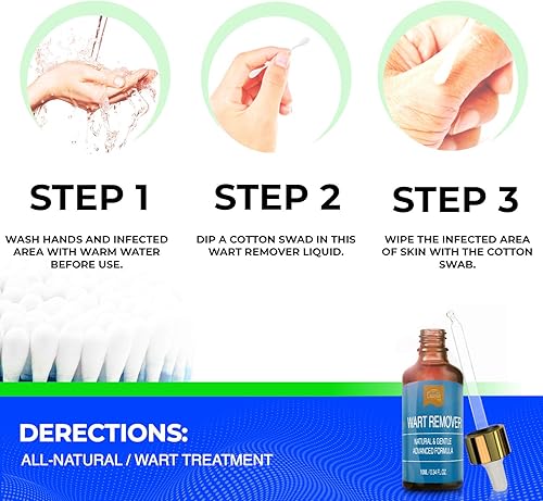 Miniatura 3 de Liquid Wart Remover - Loción avanzada para tratamiento de verrugas para todo tipo de verrugas, incluyendo comunes y genitales, sin dolor y de acción
